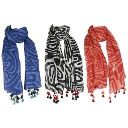 Pañuelo Home ESPRIT Beige Multicolor Coral (3 Unidades)