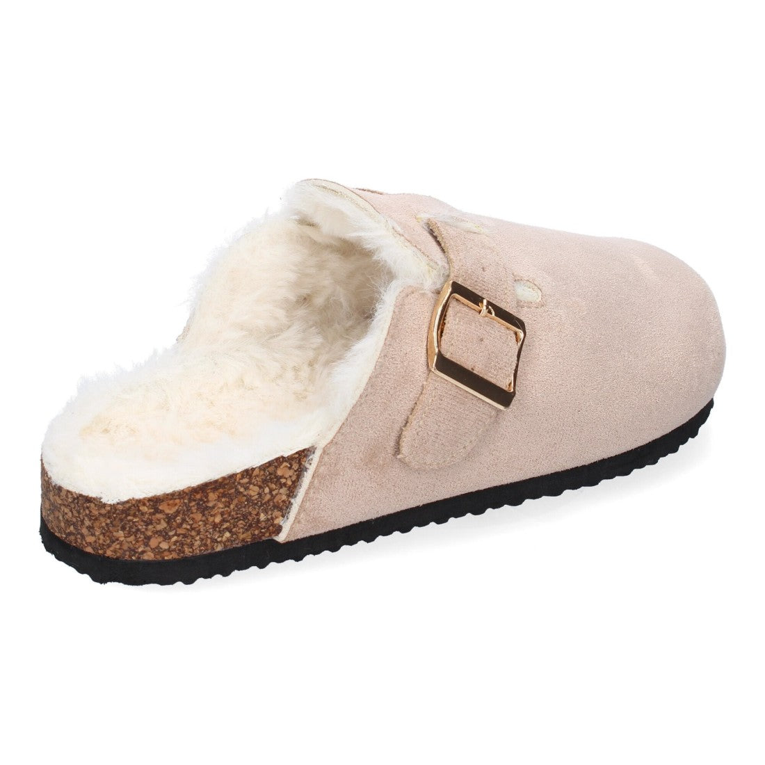 Zueco Plano Beige para Mujer con Hebilla - Cómodo y Elegante